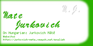 mate jurkovich business card